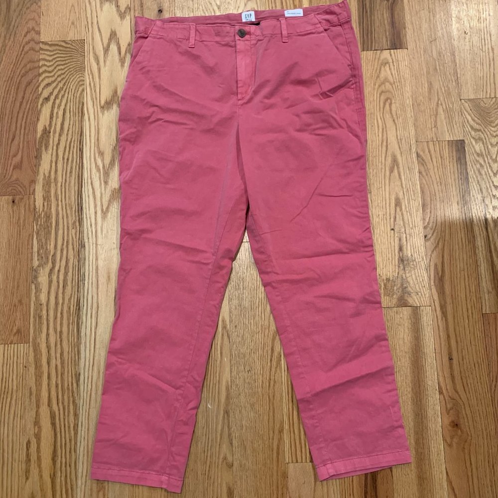 Pink GAP Girlfriend Chino Khakis